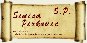 Siniša Pirković vizit kartica